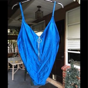 NOBO , NO BOUNDARIES size XL(15-17) silky blue womenswear swimming suit